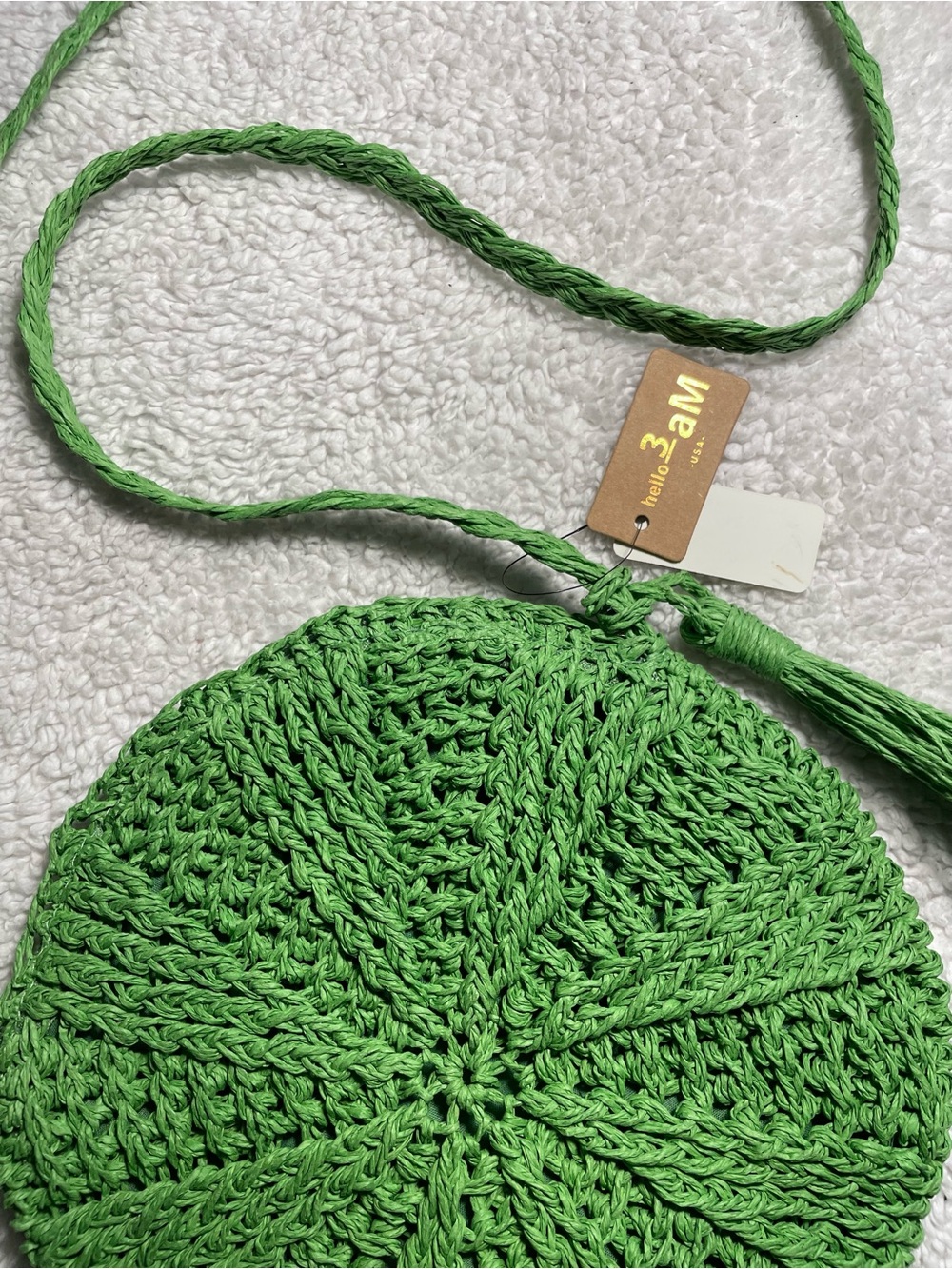 ๐ Green crochet boho crossbody ๐ - Picture 4 of 7
